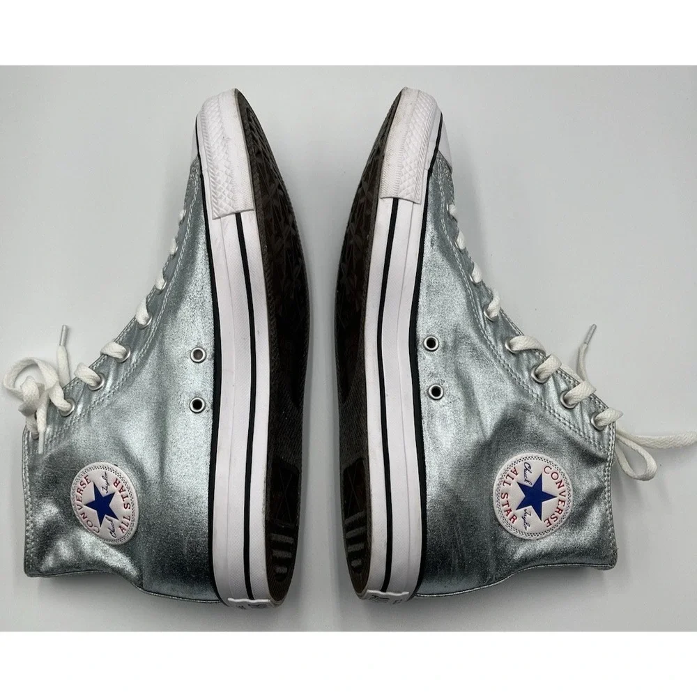 Converse Chuck Taylor‎ Hi Icy Blue Glacier Metallic High Top Mens 10 Womens 12